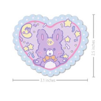 bunny love transparent sticker