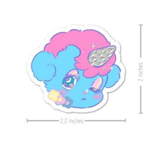 unico anime fanart sticker with prismatic detail