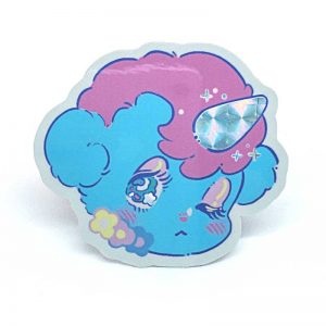 unico anime fanart sticker with prismatic detail