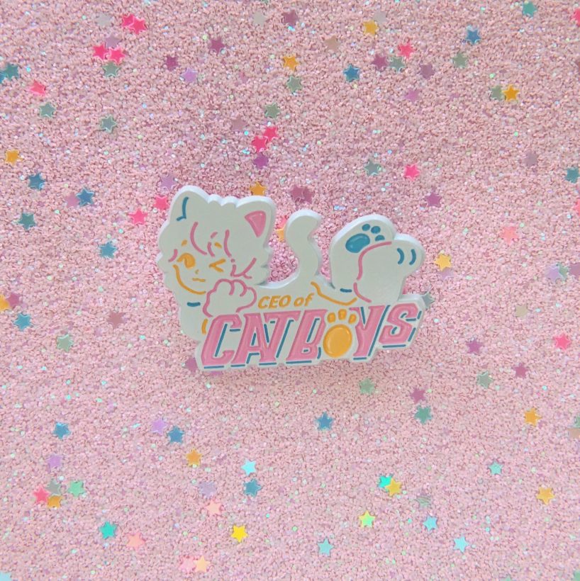 Ceo of Cat Boys Enamel Pin – Pumpkinknives