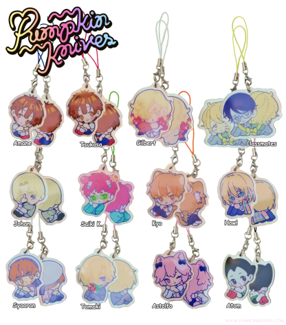 anime bl charms small keychains