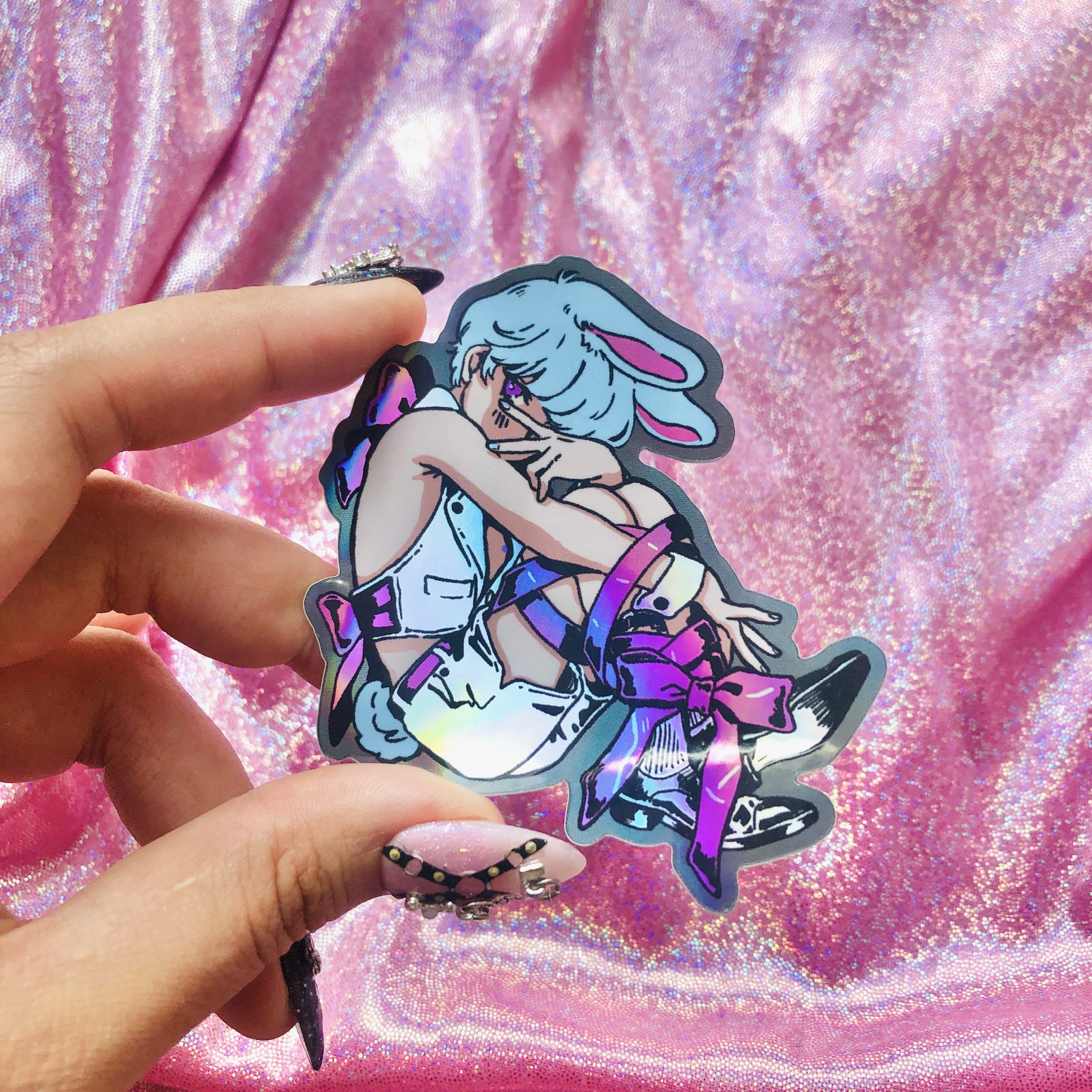Bunny Ribbon Sticker