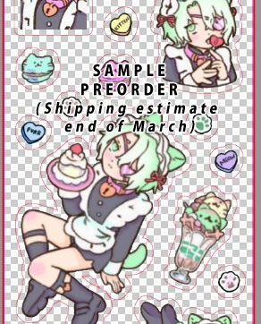 -Preorder- Neko Cafe Matcha Sticker Sheet