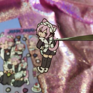 -Preorder- Neko Cafe Itchigo Sticker Sheet