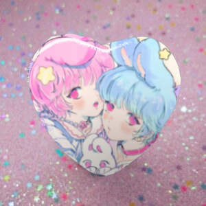 bunny twins button