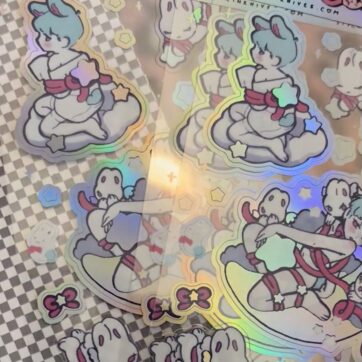 Bunny boy sticker sheet